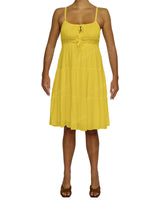 Shirred Waist Tiered Mini Dress