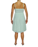 Shirred Waist Tiered Mini Dress