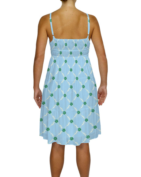 Shirred Waist Tiered Mini Dress