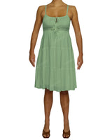 Shirred Waist Tiered Mini Dress