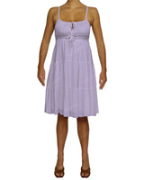 Shirred Waist Tiered Mini Dress