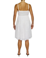 Shirred Waist Tiered Mini Dress