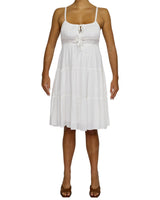 Shirred Waist Tiered Mini Dress