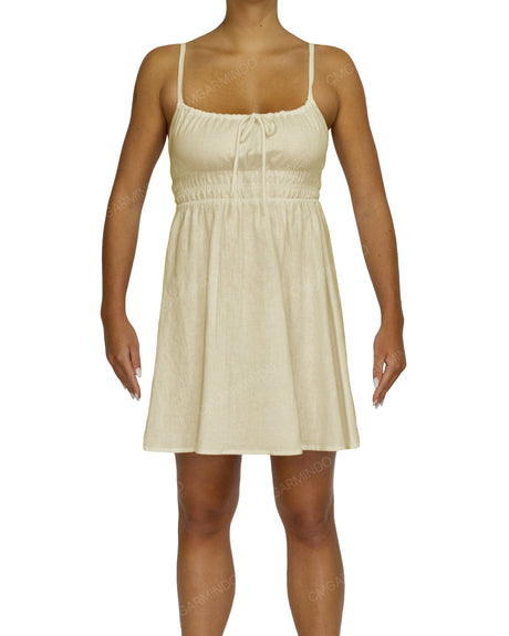 Shirred Back Mini Dress