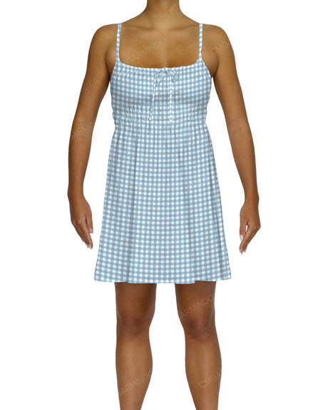 Shirred Back Mini Dress