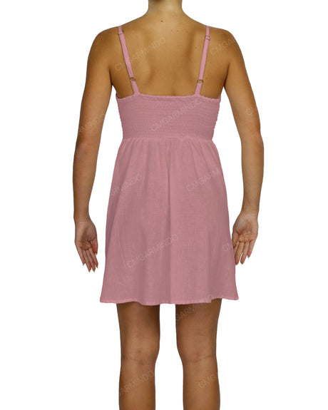Shirred Back Mini Dress