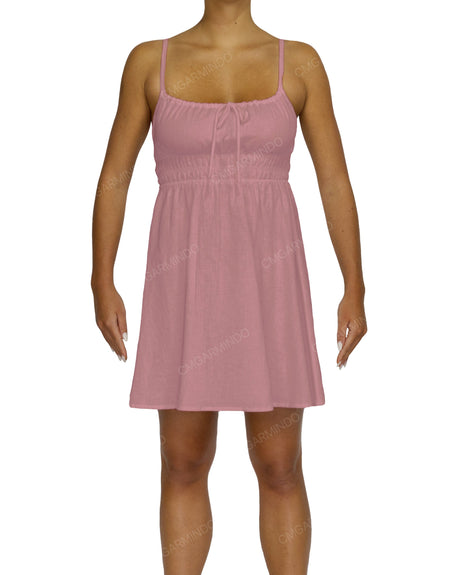 Shirred Back Mini Dress
