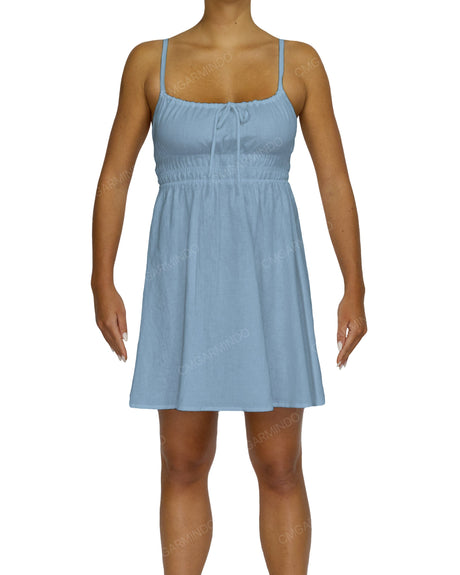 Shirred Back Mini Dress