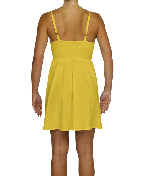 Shirred Back Mini Dress