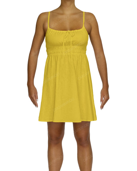 Shirred Back Mini Dress