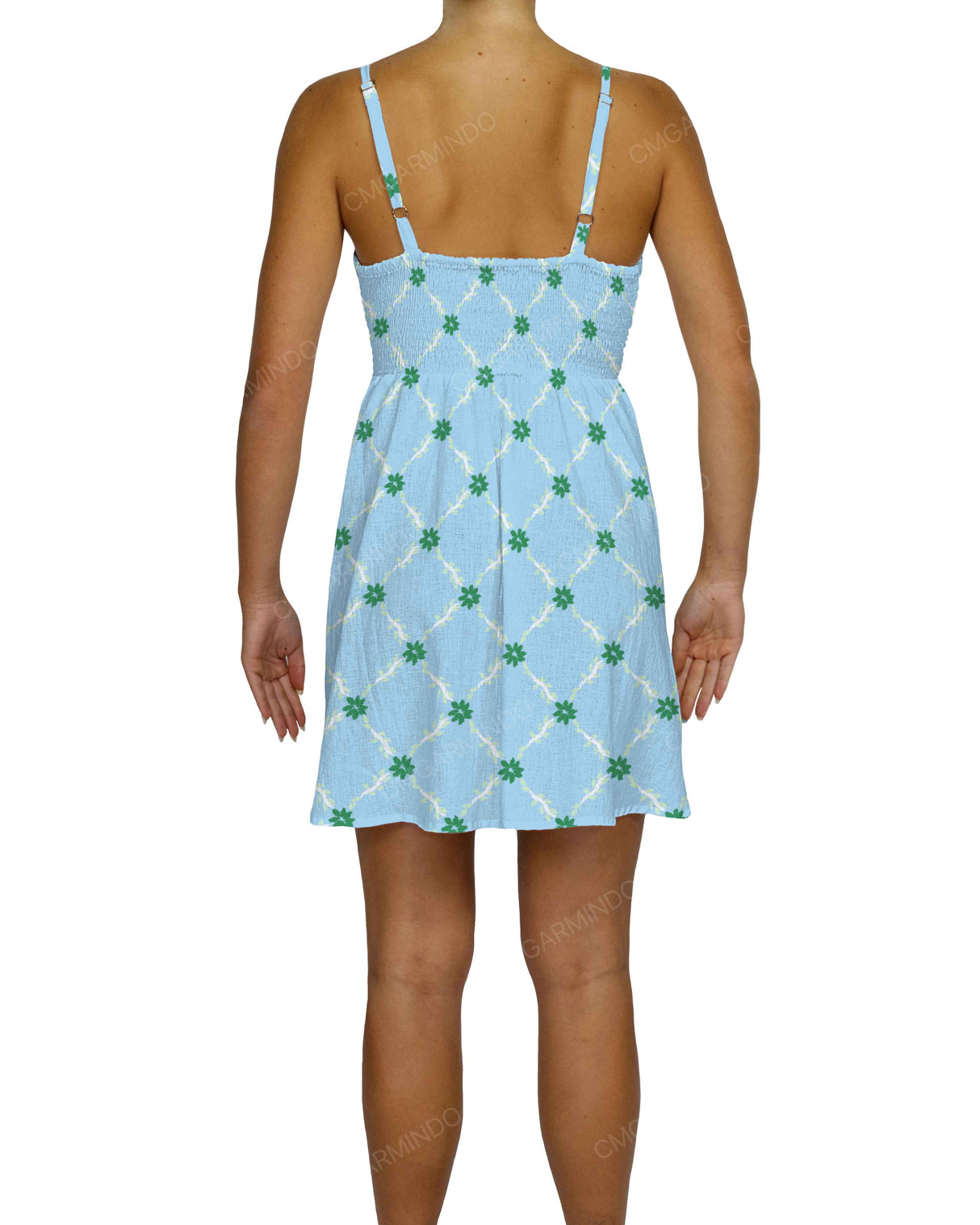 Shirred Back Mini Dress