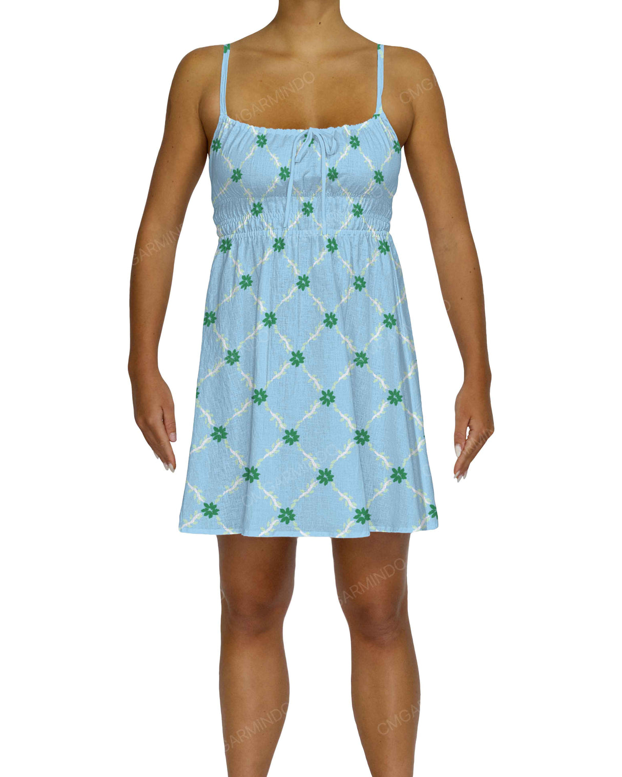 Shirred Back Mini Dress