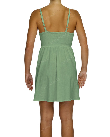 Shirred Back Mini Dress