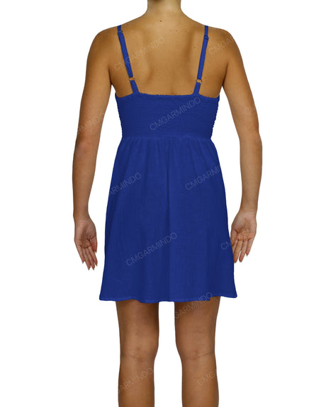 Shirred Back Mini Dress