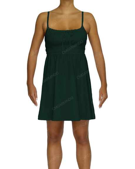 Shirred Back Mini Dress