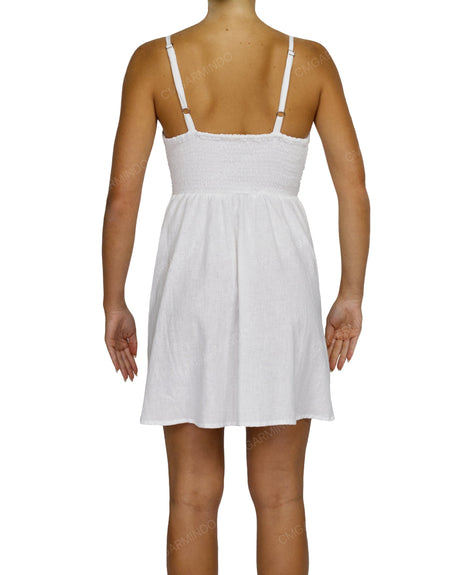 Shirred Back Mini Dress