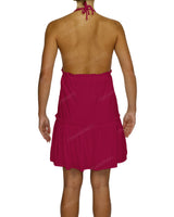 Halter Tie Ruffle Tiered Mini Dress