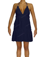 Halter Tie Ruffle Tiered Mini Dress