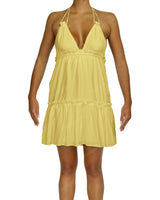 Halter Tie Ruffle Tiered Mini Dress