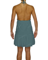 Halter Tie Ruffle Tiered Mini Dress