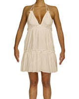 Halter Tie Ruffle Tiered Mini Dress
