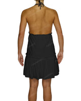 Halter Tie Ruffle Tiered Mini Dress