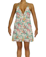 Halter Tie Ruffle Tiered Mini Dress