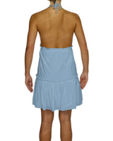 Halter Tie Ruffle Tiered Mini Dress