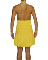 Halter Tie Ruffle Tiered Mini Dress