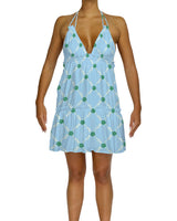 Halter Tie Ruffle Tiered Mini Dress