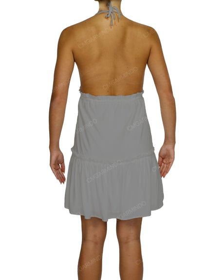 Halter Tie Ruffle Tiered Mini Dress