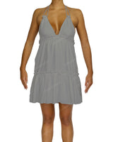 Halter Tie Ruffle Tiered Mini Dress