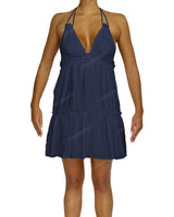 Halter Tie Ruffle Tiered Mini Dress