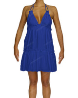 Halter Tie Ruffle Tiered Mini Dress