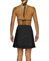 Halter Tie Deep V Mini Dress