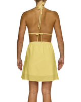 Halter Tie Deep V Mini Dress