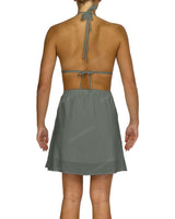 Halter Tie Deep V Mini Dress