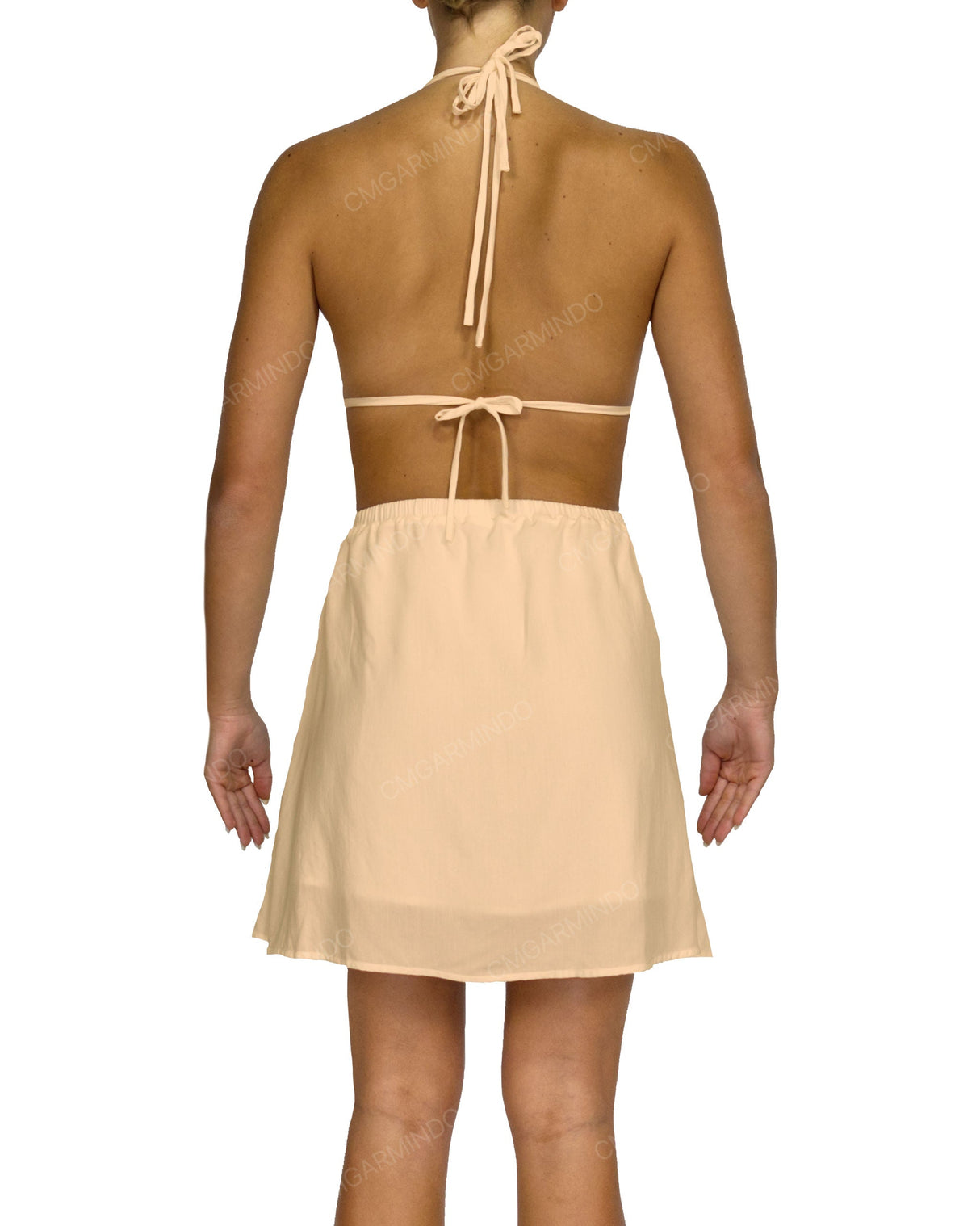 Halter Tie Deep V Mini Dress