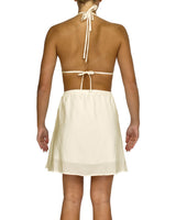 Halter Tie Deep V Mini Dress