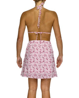 Halter Tie Deep V Mini Dress