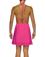 Halter Tie Deep V Mini Dress