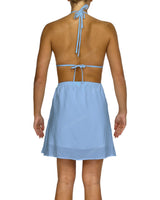 Halter Tie Deep V Mini Dress