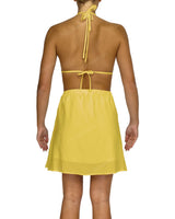 Halter Tie Deep V Mini Dress