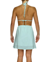 Halter Tie Deep V Mini Dress