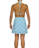 Halter Tie Deep V Mini Dress