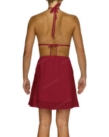 Halter Tie Deep V Mini Dress