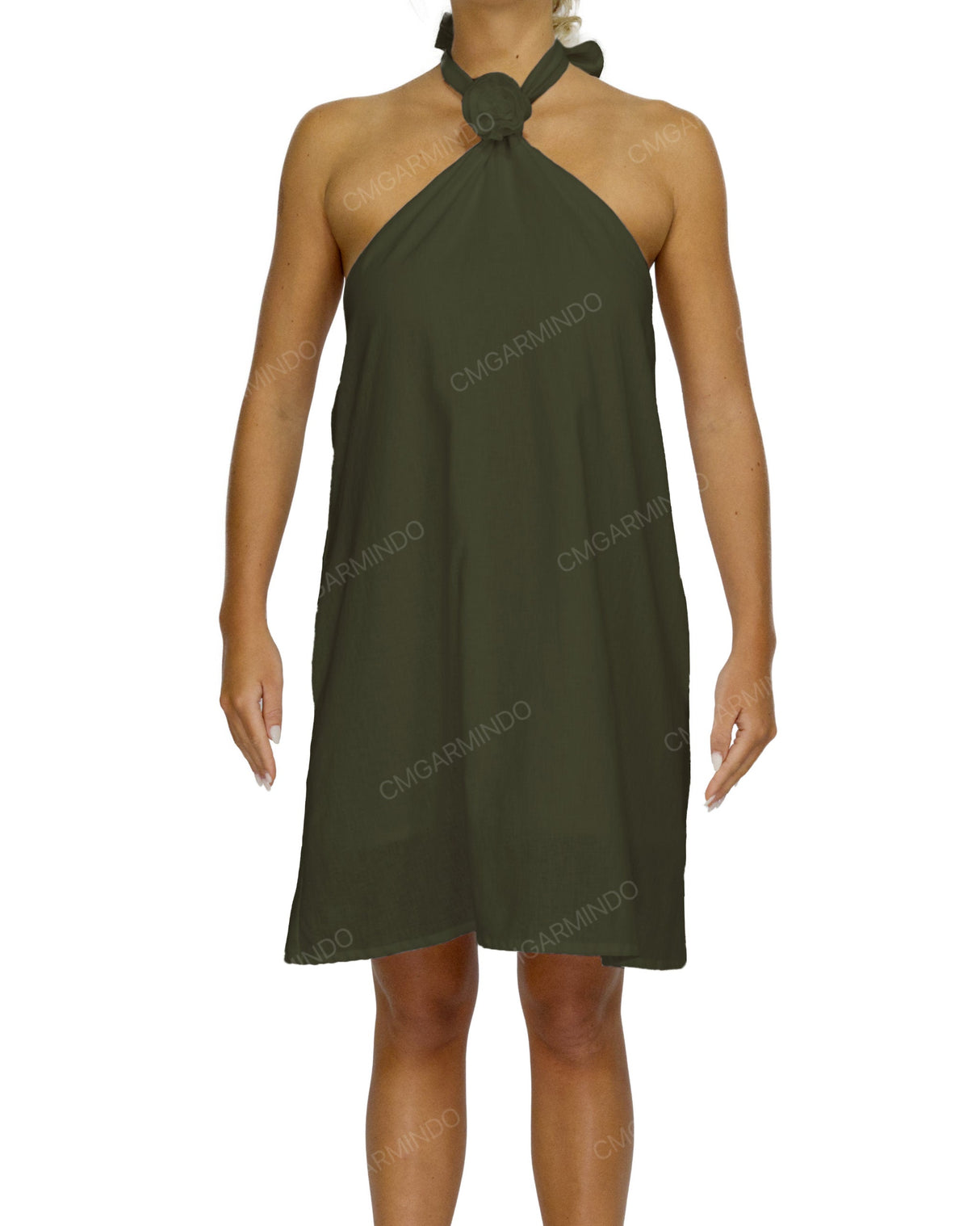 Halter Tie A-Line Mini Dress
