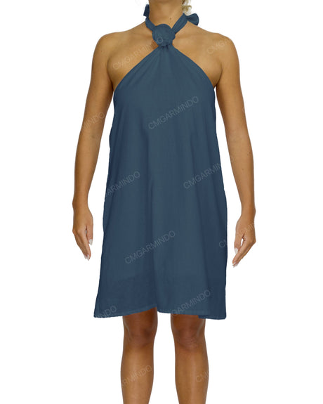 Halter Tie A-Line Mini Dress