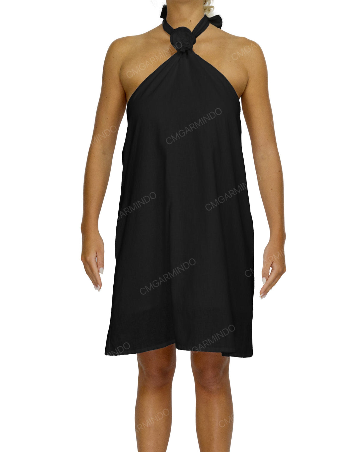 Halter Tie A-Line Mini Dress