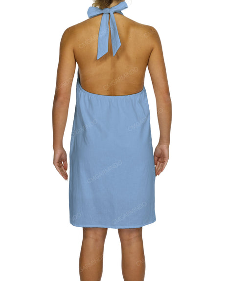 Halter Tie A-Line Mini Dress